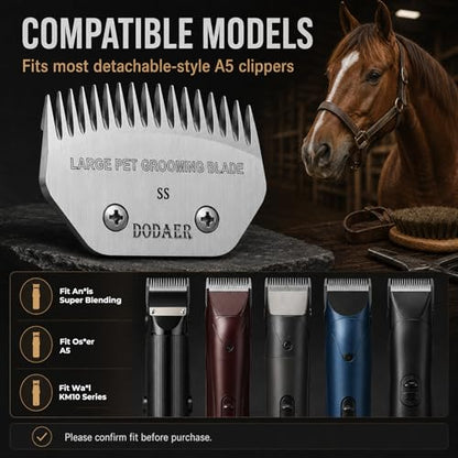 Dog Grooming Blade,Compatible with Andis Super Blending,Oster A5,Wahl KM10 - color: Silver, size: Super Blockings blade