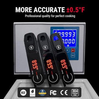 TempPro TempSwift 1 Sec Instant Read Meat Thermometer Digital - color: Black