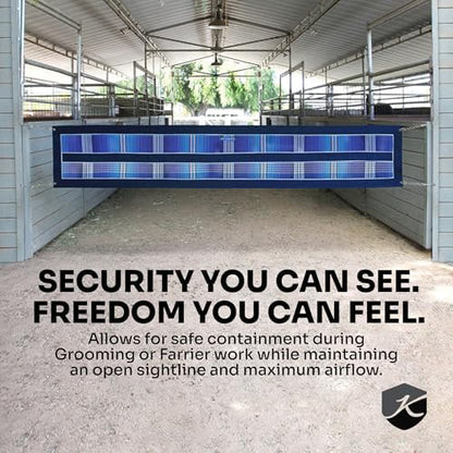 Barn Aisle Guard with Hardware, Chain Sides, Lavender Mint - color: 2017 - Lavender Mint