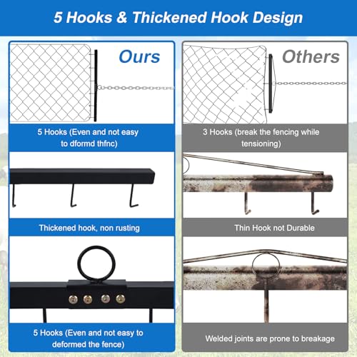 Fence Stretcher Chain Link 31.5" 6 Thicken Hook Fence Stretcher Bar