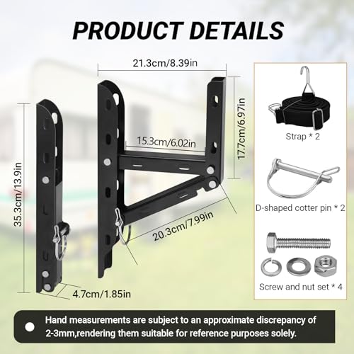 Foldable Trailer Ladder Rack, Heavy Duty Side Mount Carrier