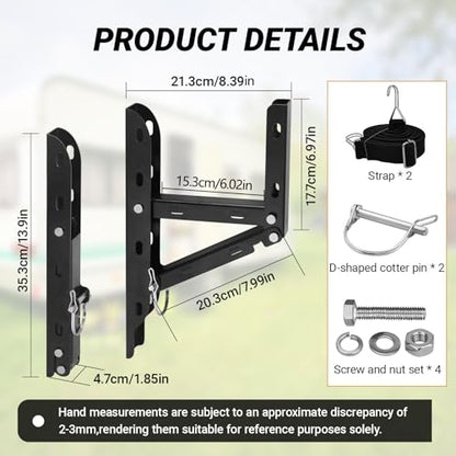 Foldable Trailer Ladder Rack, Heavy Duty Side Mount Carrier