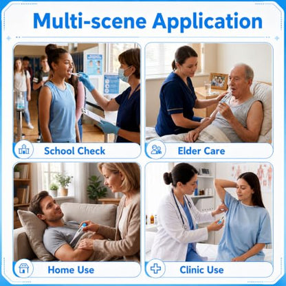 24 Pack Digital Thermometer for Adults Digital Oral Thermometer for Fever Basal Body Fast Reading Hard Probe for Underarm Rectal Mouth Temperature Measurement