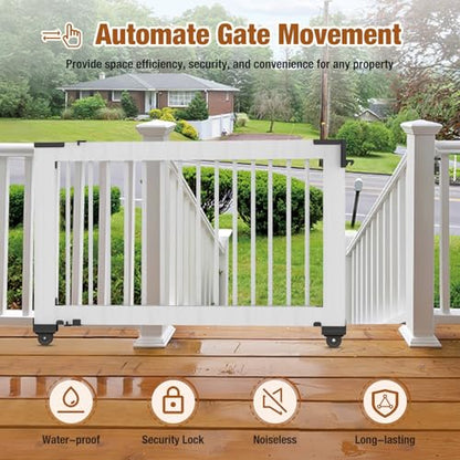 SDSNTE Sliding Gate Hardware Kit for Convenient Gate DIY, Black