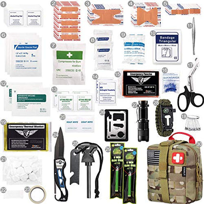 EVERLIT 250 Pcs Survival First Aid Kit - color: Camo