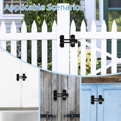 Heavy Duty Barn Door Latch, 4 Inch Metal Gate Latches for Wooden Fences