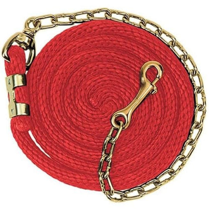 Weaver Leather Poly Lead Rope W/Brass Plated Swivel Chain 8ft Hun