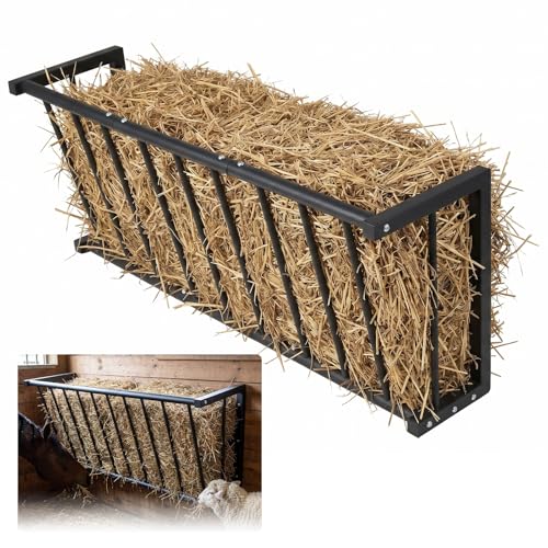 Wall Mount Hay Rack, 38" Metal Hay Feeder, 25-Gallon Capacity - size: 38 Inch(25 Gal)