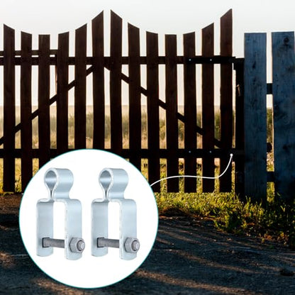 Dansydaisy 2 Pcs 1-1/2" x 1-1/2" Square Post Female Gate Hinges,Silver - color: Silver, size: 1-1/2'' X 1-1/2''