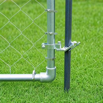2-Pack T-Post Gate Hinge Kit, Heavy Duty 1-3/8" U-Bolt Clamps, Chain Link Fence Gate Hinge for Metal Posts & Chain Link Gates – Farm & Backyard Use