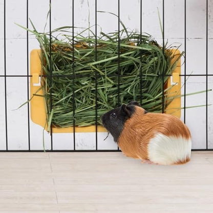 Hypeety Rabbit Hay Feeder Automatic Hay Rack for Guinea Pigs, Yellow, 2pcs - color: Yellow, size: 2pcs