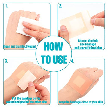 Lounsweer 720 Pcs Variety Assorted Bandage Bulk First Aid Refill Supplies - style: Multi Styles