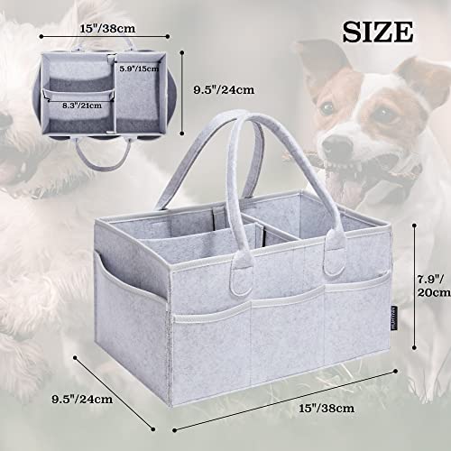 Pet Grooming Tote, Dog Grooming Supplies Organizer, Travel Outdoor (Bag ONLY) (Sliver Grey) - color: Sliver Grey
