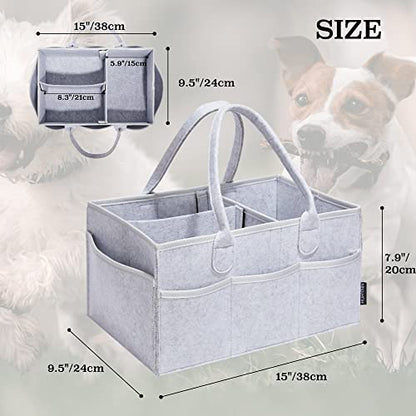 Pet Grooming Tote, Dog Grooming Supplies Organizer, Travel Outdoor (Bag ONLY) (Sliver Grey) - color: Sliver Grey