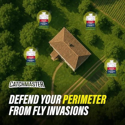 Catchmaster Disposable Outdoor Fly Trap, 8 Hanging Bags with Bait