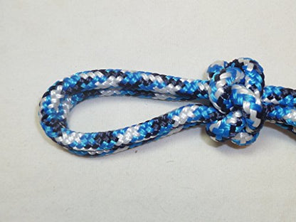 Horse Pocket Halter, Quick Catch Halter - 1/4" Polyester Rope - color: Blue/Navy/White CH