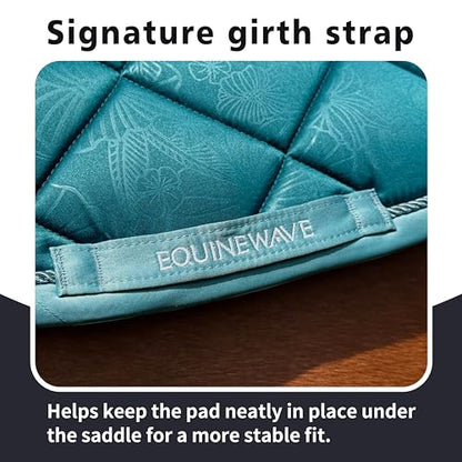 EQUINEWAVE Embossed All Purpose Saddle Pad - color: BLUE CORAL