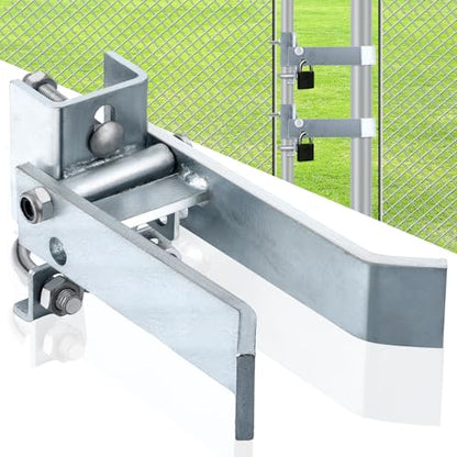MorningRo 2-1/2 Inch Chain Link Single Gate Latch for 1-5/8" or 2" Gate Frame Chain Link Fence Gate Latch, Heavy Duty Fence Gate Latches, Strong Arm Single GATE Latch for Metal Gate