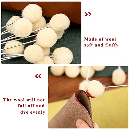 BUTUZE 25 Pcs Wool Daubers, Ball Brush Leather Dye Tool - size: 25 Pcs