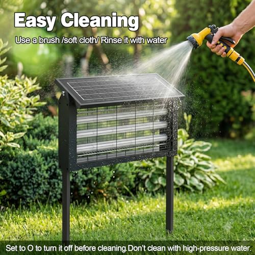 Solar Bug Zapper Outdoor with Stand, Waterproof Mosquito Zapper