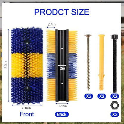 2PCS Livestock Scratching Brush Goat Scratching Post Horse Brush - color: Blue 2
