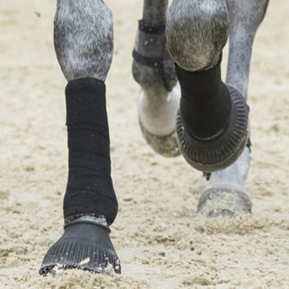 Horse Polo Wraps 2.5m Equestrian Leg Bandage Wrap Set of 4 Packs - color: Black - 2.5m