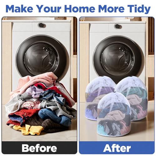 20 Pack Mesh Laundry Bags Bulk with Drawstring 24x20'' Hanging Dry Cleaning