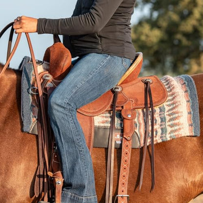 Classic Equine ESP Contour Blanket Top Pad, 3/4-inch, Navy-Peacock, 32 x 34