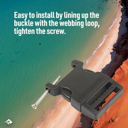 Sea to Summit Field Repair Buckle, Side Release 1 Pin, 3pk, 38mm / 1 1/2in - style: 38mm / 1 1/2in