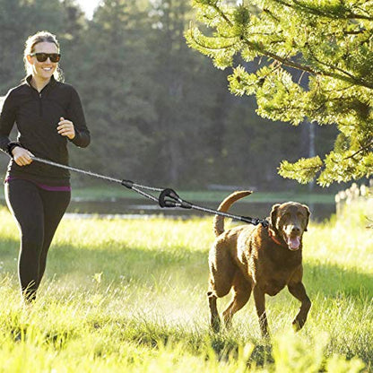 JSXD Heavy Duty Double Handle Dog Leash - 5 FT, Padded & Reflective, Rope for Small to Large Dogs (Black) - color: Rope-Black