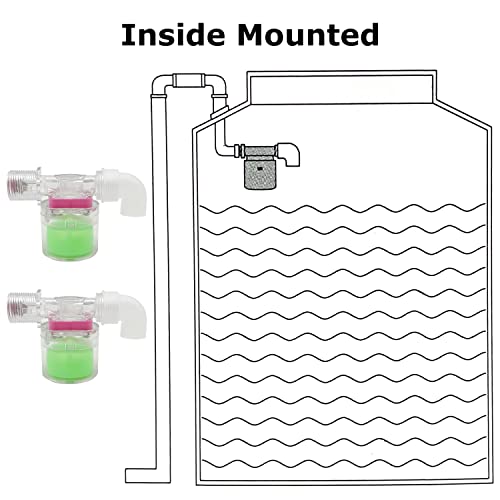 Transparency Water Float Valve, Water Level Control Water Tank Traditional Float Valve Upgrade (3/4“ SIDE) - size: 3/4“ SIDE
