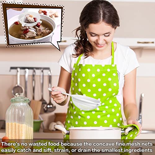 Skyley 3 Pcs Plastic Nylon Mesh Kefir Fine Strainer Set, 3 In, 5 In, 7 In | Plastic Flour Colander with Handle Nylon Kefir Food Strainers Flour Sifter for Baking Kitchen Tea Juice Pasta - size: 3 Inch, 5 Inch, 7 Inch