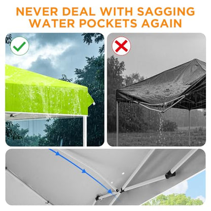 EAGLE PEAK 12x12 Pop Up Canopy Tent Easy Up Canopy Outdoor, Neon Green - color: Neon Green, size: 12x12