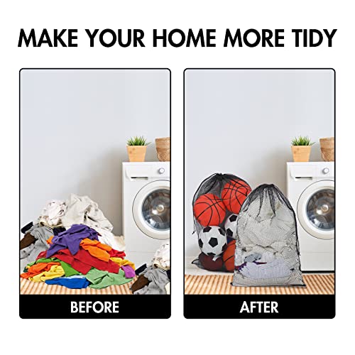 Berlune 30 Pack Large Mesh Laundry Bags - color: Black