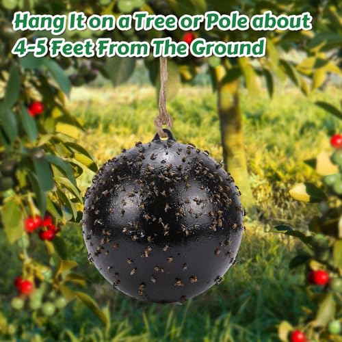 2 Pcs Large Fly Trap Balls Hanging Fly Catcher,Insect Bug - style: Insect Bug