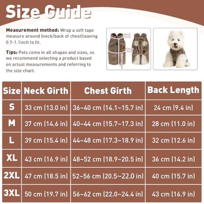 Dog Winter Coat Fleece Jacket Small Dog Apparel, Brown, XL - color: Brown, size: XL
