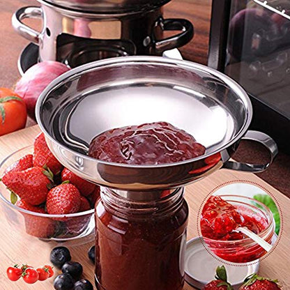 5-Inch Stainless Steel Funnel with Fine Mesh Strainer, 200 Mesh Cooking Oil Filter