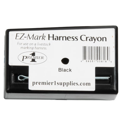 Premier 1 EZ-Mark Harness Crayon for Sheep & Goat Marking – Black - style: Black Crayon