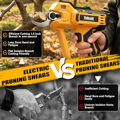 Electric Pruning Shears Cordless Pruner Shears Compatible with DeWalt 20V Battery (No Battery) Perfect for Tree Trimming Gardening, Garden Orchard (Electric Pruning Shears)