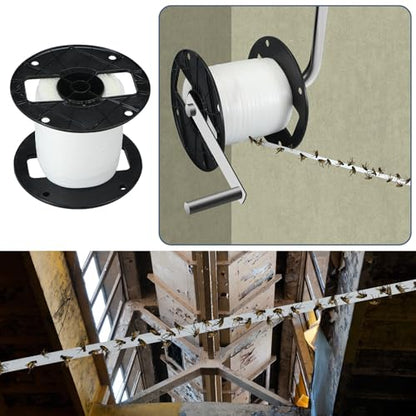Qualirey 1 Pc Sticky Fly Tape Roll 1000 ft Fly Ribbon, White - color: as picture shown
