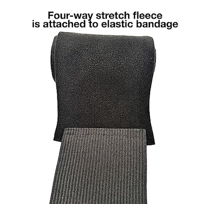 Professionals Choice Equine Combo Bandage Wraps Value Pack, Set of 4 (Universal Size) - color: Black
