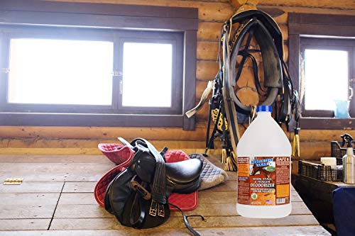 Absolutely Clean Barn, Stall, or Horse Trailer Deodorizer, Natural-Based Cleaning Spray (128oz) - size: 128oz