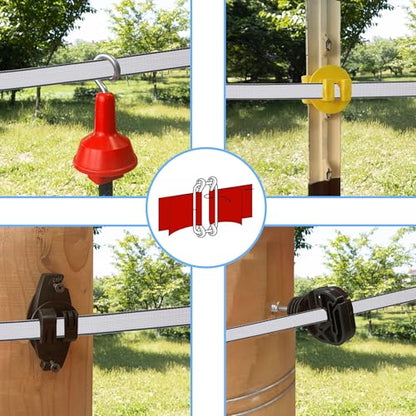 Electric Fence Tape 1 inch, Electric Fence Poly Tape 6ss Conductors 656' - color: 1 in, size: 656 FEET