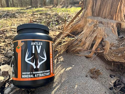 Antler IV Mineral Attractant, 5.5lb jug or 30lb Bucket, Highly Attractive Chestnut and Persimmon Flavor and Scent - size: 5.5lbs