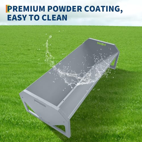 Garvee Livestock Feeder, 45.13" Hay Feeder for 10 Sheep Once - color: Silver