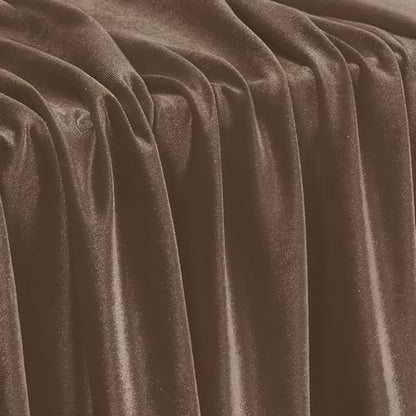 KKJIAF 2 Yard Brown Stretch Velvet Fabric 60" Wide for DIY Crafts - color: Brown, size: 2 Yard