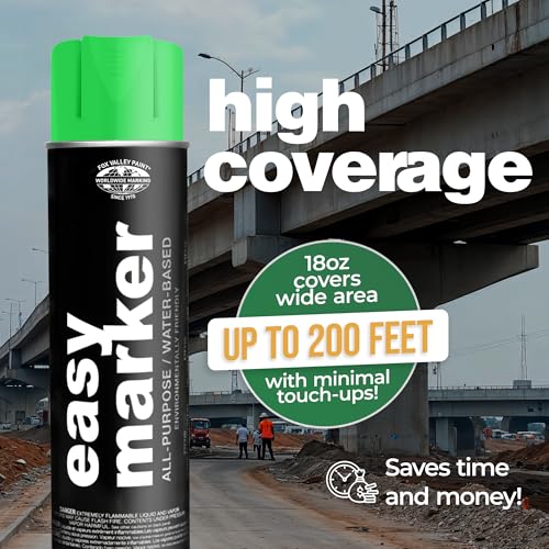 Fox Valley Easy Marker Inverted Paint 16oz Pack of 12, Green Fluorescent