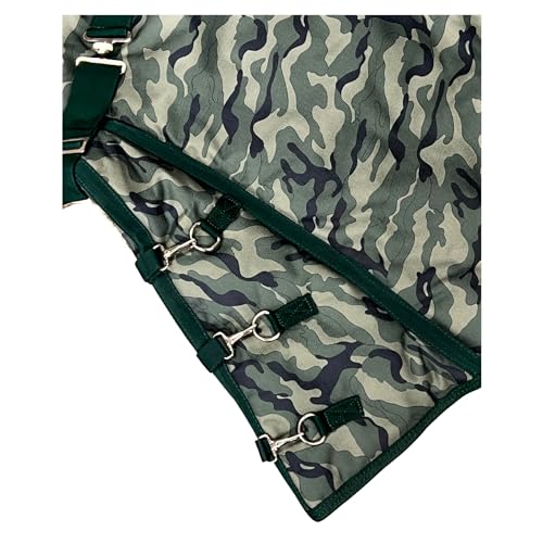 AJ Tack 1200D Waterproof Horse Hood Camouflage 300g, Adjustable Medium - size: Medium