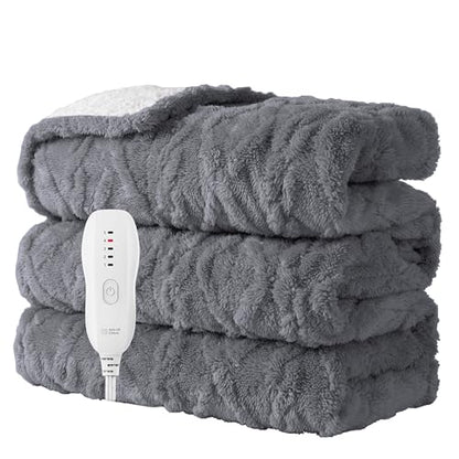 Heated Blanket 50''x60'', Soft Heated Throw Blanket,Grey - color: Grey, size: 5060