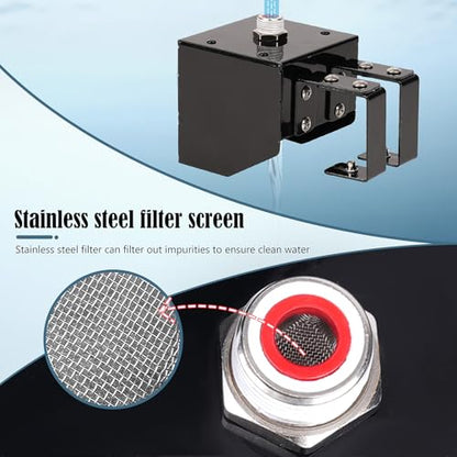 Stock Water Tank Float Valve Stainless Steel Water Trough Float Valve for Ponds, Livestock Waterer, Pool, Reservoir, with Stainless Steel Housing, Water Level Control, High Water Flow
